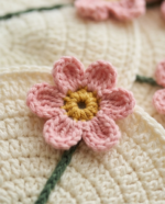 Emirati pink crochet coaster set - Image 3
