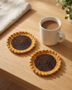 Crocheted sunflower coaster – a touch of warmth and natural elegance - Image 2