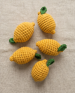 Brightly colored handmade crocheted lemon - Image 2