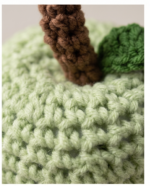 soft green crocheted apple - Image 5
