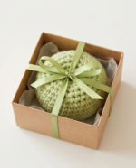 soft green crocheted apple - Image 3
