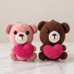 Two crocheted love dolls – small version (12 cm)