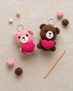 Two crocheted love dolls – small version (12 cm) - Image 2
