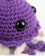 "Purple Crochet Jellyfish Medallion" - Image 4