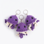 "Purple Crochet Jellyfish Medallion"