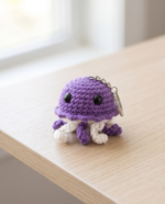 "Purple Crochet Jellyfish Medallion" - Image 2